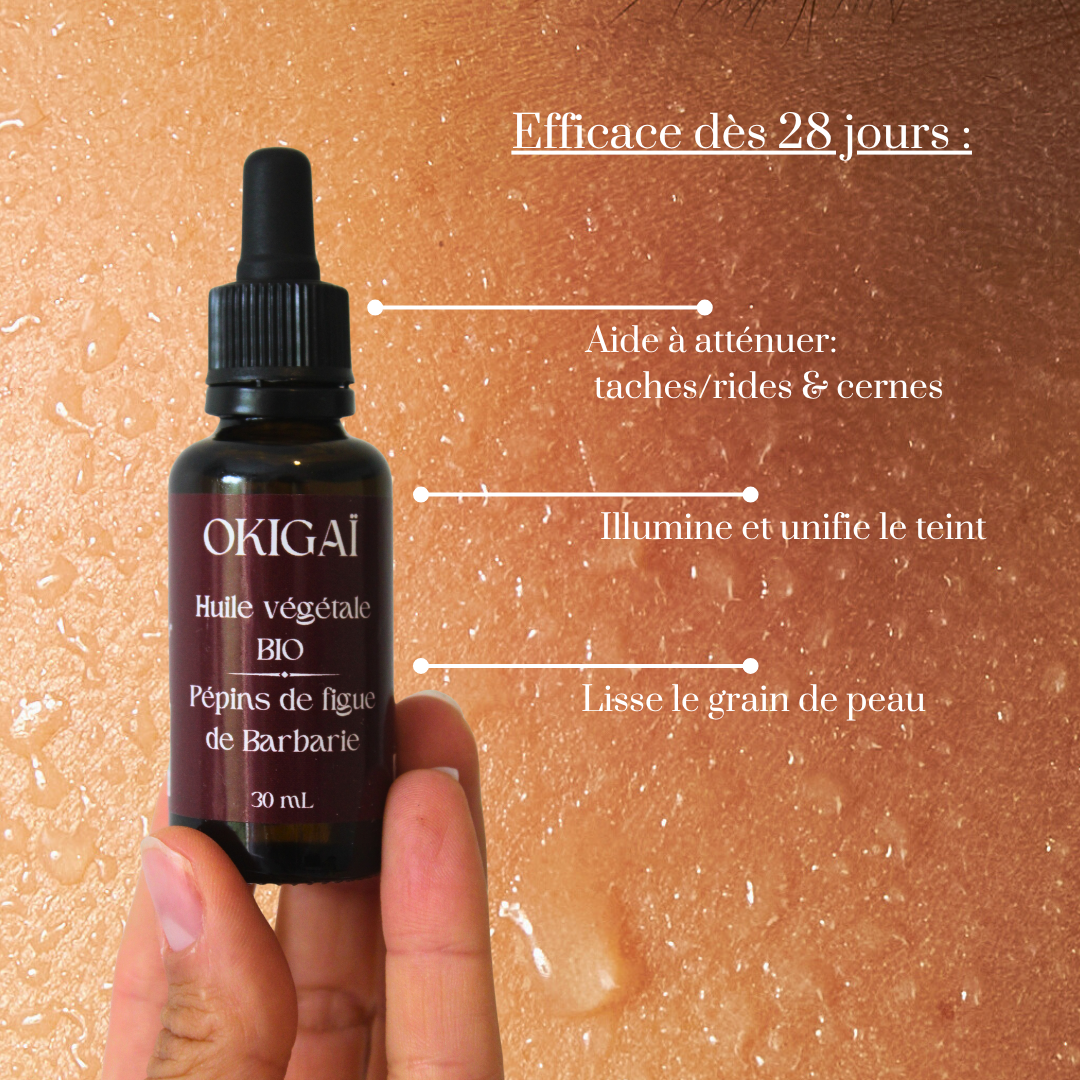 Huile bio - Pépins de figue de barbarie - 30 mL Okigaï