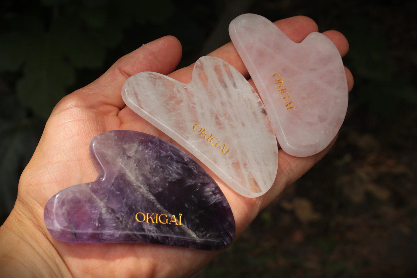 Gua Sha en pierre naturelle Okigaï